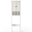Crosley Furniture Seaside 2 Door Wood Spacesaver in Distressed White