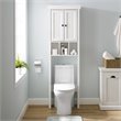 Crosley Furniture Seaside 2 Door Wood Spacesaver in Distressed White