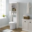 Crosley Furniture Seaside 2 Door Wood Spacesaver in Distressed White