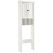 Crosley Furniture Seaside 2 Door Wood Spacesaver in Distressed White