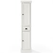 Crosley Furniture Seaside 2 Drawer Wood Linen Cabinet in Distressed White
