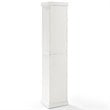 Crosley Furniture Seaside 2 Drawer Wood Linen Cabinet in Distressed White