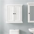 Crosley Furniture Seaside Wood 2 Door Medicine Cabinet in Distressed White