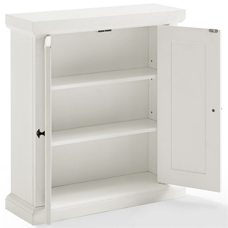 Crosley Furniture Seaside Wood 2 Door Medicine Cabinet in Distressed White