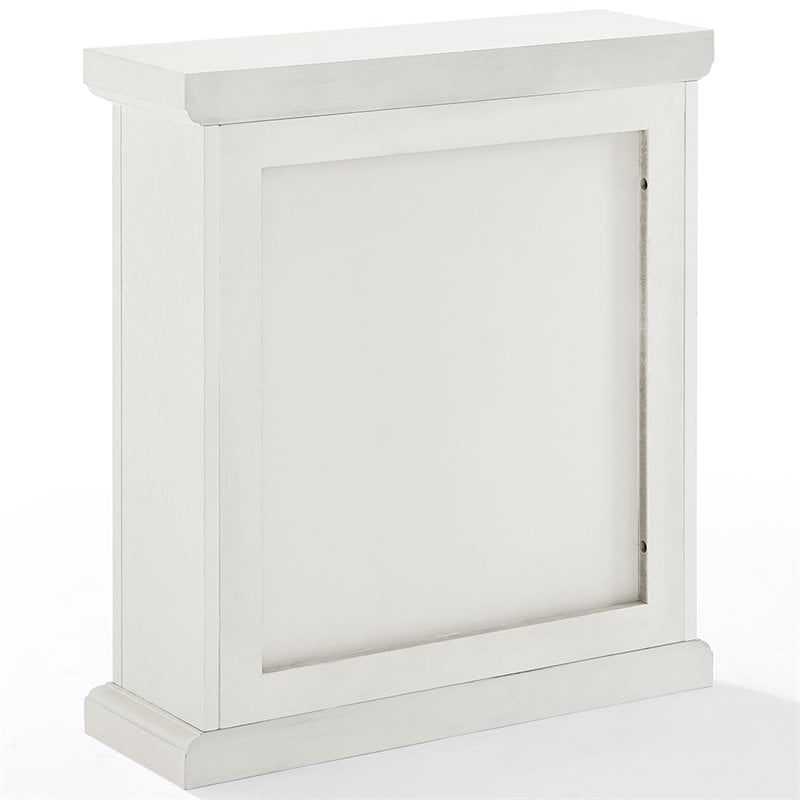 Crosley Furniture Seaside Wood 2 Door Medicine Cabinet in Distressed White