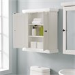Crosley Furniture Seaside Wood 2 Door Medicine Cabinet in Distressed White