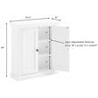 Crosley Furniture Seaside Wood 2 Door Medicine Cabinet in Distressed White
