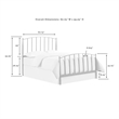 Crosley Furniture Whitney Queen Metal Spindle Headboard/Footboard Set in Black