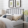 Crosley Furniture Whitney Queen Metal Spindle Headboard/Footboard Set in Black