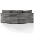 Crosley Catalina Outdoor Wicker Curved Patio Sectional Sofa in Gray