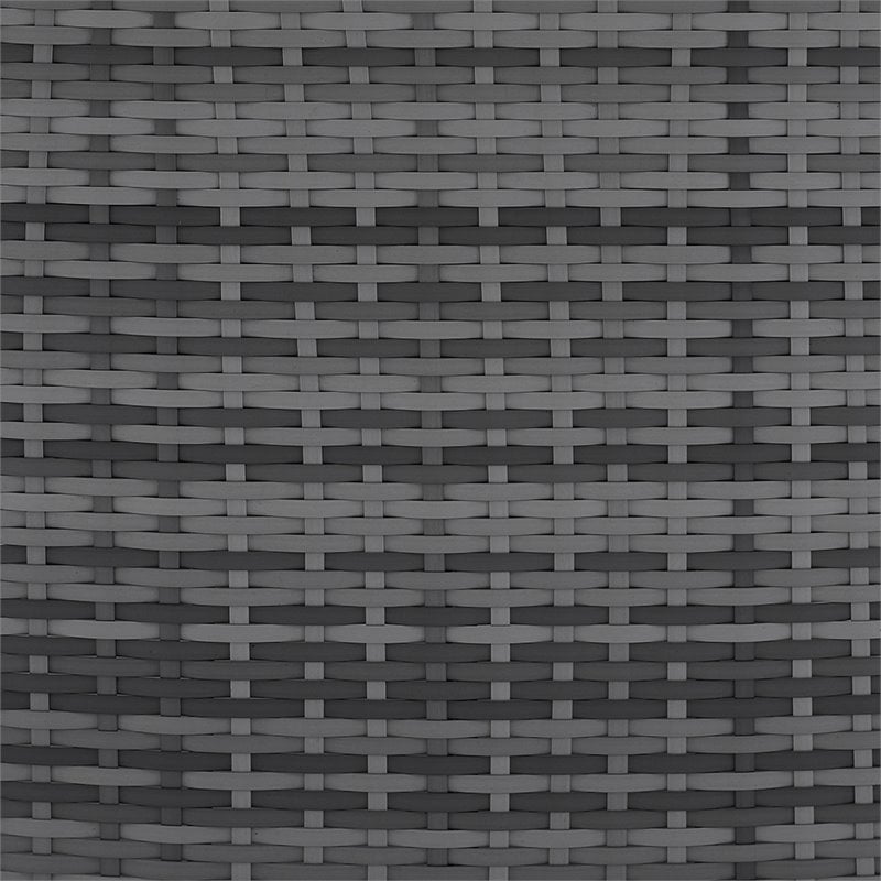 Crosley Catalina Outdoor Wicker Curved Patio Sectional Sofa in Gray