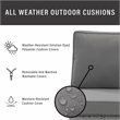 Crosley Catalina Outdoor Wicker Curved Patio Sectional Sofa in Gray
