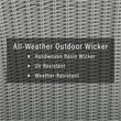 Crosley Bradenton Wicker Patio Loveseat in Gray