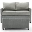 Crosley Bradenton 2 Piece Wicker Patio Sofa Set in Gray