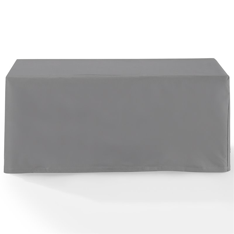 Crosley Furniture Patio Polyester Fabric Coffee Table Cover in Gray
