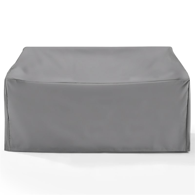 Crosley Furniture Patio Polyester Fabric Loveseat Cover in Gray