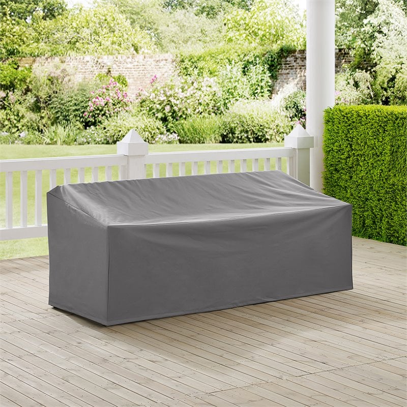 Crosley Furniture Outdoor Polyester Fabric Sofa Cover in Gray