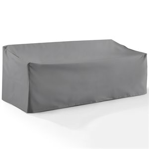 Crosley Furniture Outdoor Polyester Fabric Sofa Cover in Gray