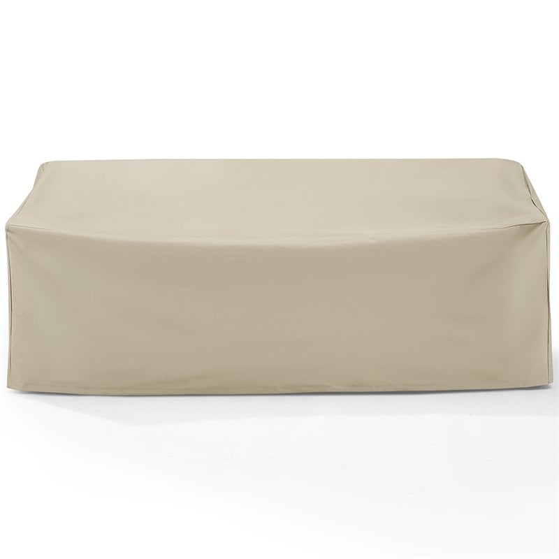 Crosley Furniture Polyester Outdoor Fabric Sofa Cover in Tan