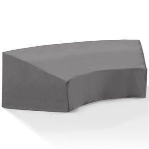 Crosley Furniture Catalina Patio Fabric Sectional Cover in Gray