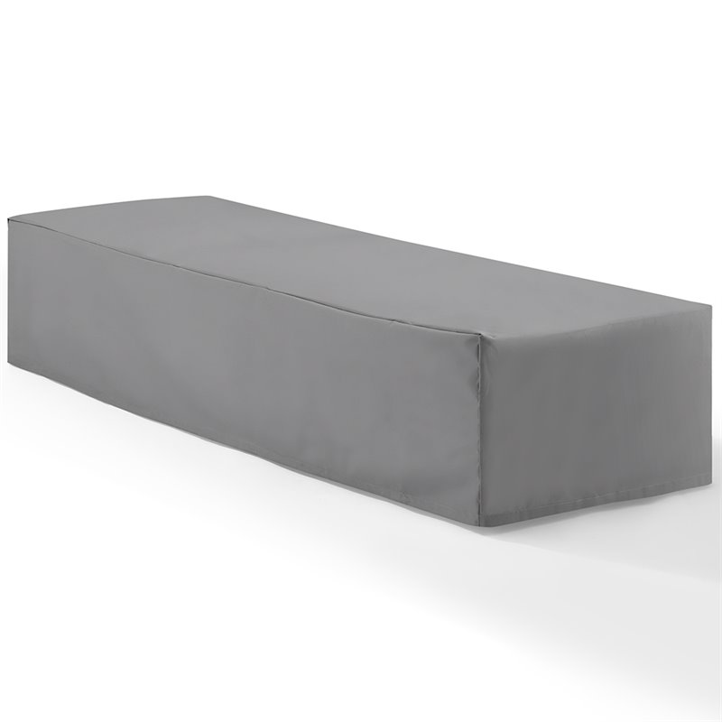Crosley Furniture Patio Polyester Fabric Chaise Lounge Cover in Gray