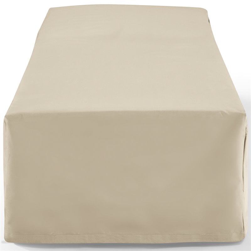 Crosley Furniture Patio Polyester Fabric Chaise Lounge Cover in Tan