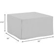 Crosley Furniture Patio Fabric Square Coffee Table Cover in Gray