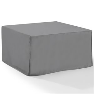 Crosley Furniture Patio Fabric Square Coffee Table Cover in Gray