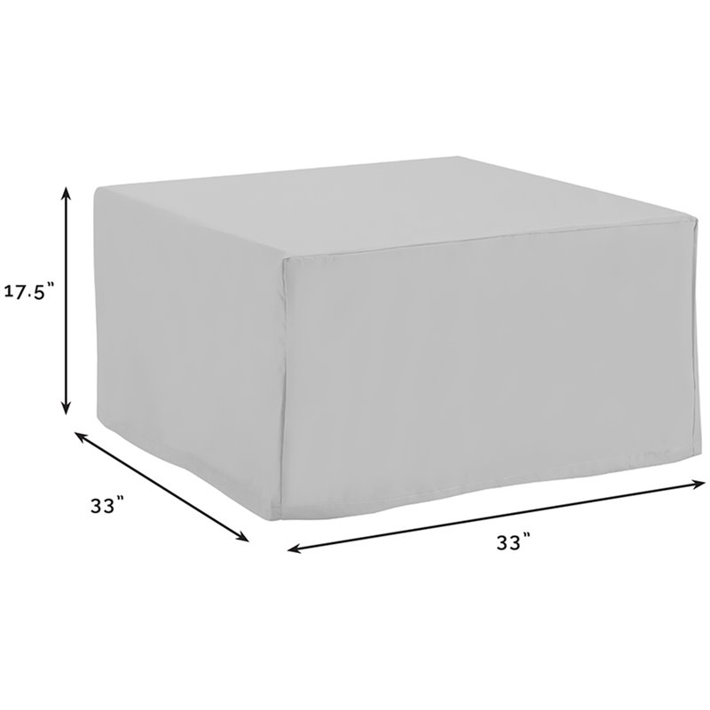 Crosley Furniture Patio Fabric Square Coffee Table Cover in Tan