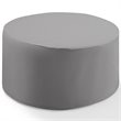 Crosley Furniture Catalina Fabric Round Patio Coffee Table Cover in Gray