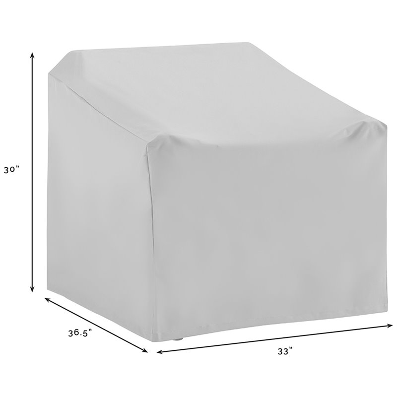 Crosley Furniture 4 Piece Patio Vinyl Loveseat Cover Set in Gray