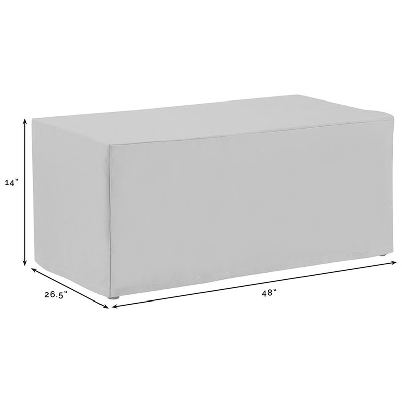 Crosley Furniture 4 Piece Patio Vinyl Loveseat Cover Set in Gray