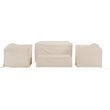 Crosley Furniture 4 Piece Patio Vinyl Loveseat Cover Set in Tan