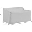 Crosley Furniture 2 Piece Patio Vinyl Loveseat Cover Set in Tan