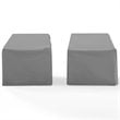 Crosley Furniture Patio Vinyl Chair Cover in Gray (Set of 2)