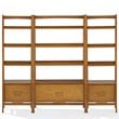 Crosley Furniture Landon 3Pc Wood Etagere Bookcase Set in Acorn Brown