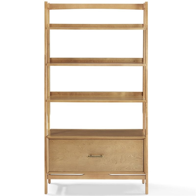 Crosley Furniture Landon 3Pc Wood Etagere Bookcase Set in Acorn Brown