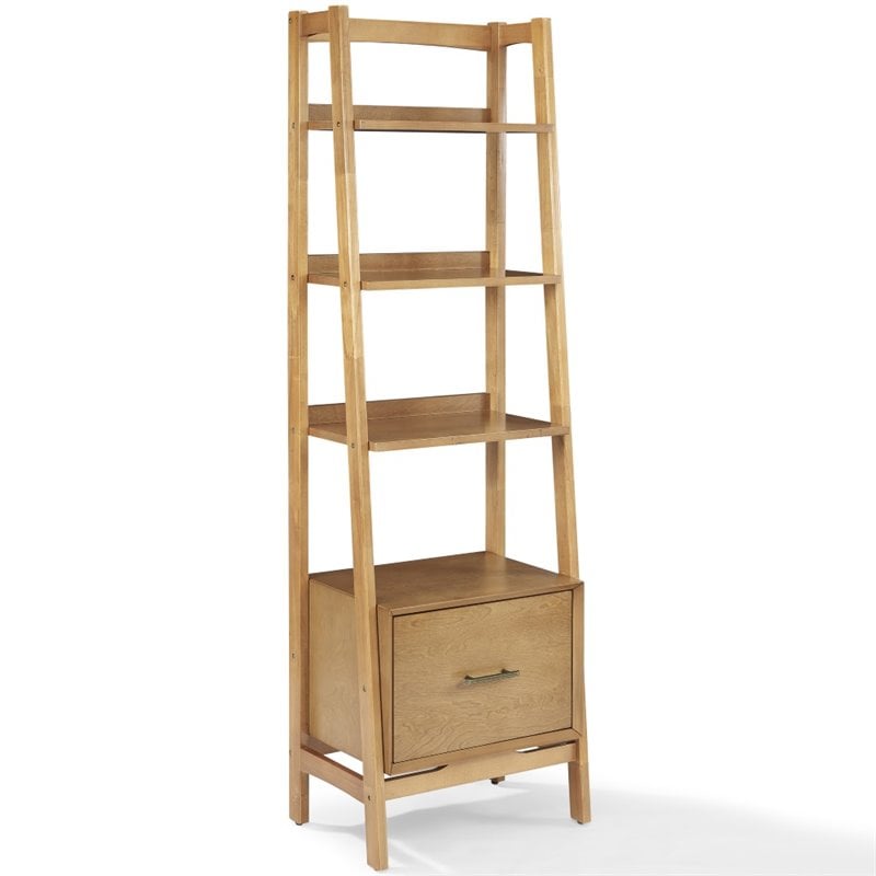 Crosley Furniture Landon 3Pc Wood Etagere Bookcase Set in Acorn Brown