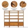 Crosley Furniture Landon 3Pc Wood Etagere Bookcase Set in Acorn Brown