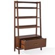 Crosley Furniture Landon 3 Piece Wood 4 Shelf Etagere Bookcase Set in Mahogany