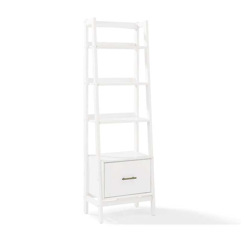 Crosley Landon 3 Piece 4 Shelf Etagere Bookcase Set In White