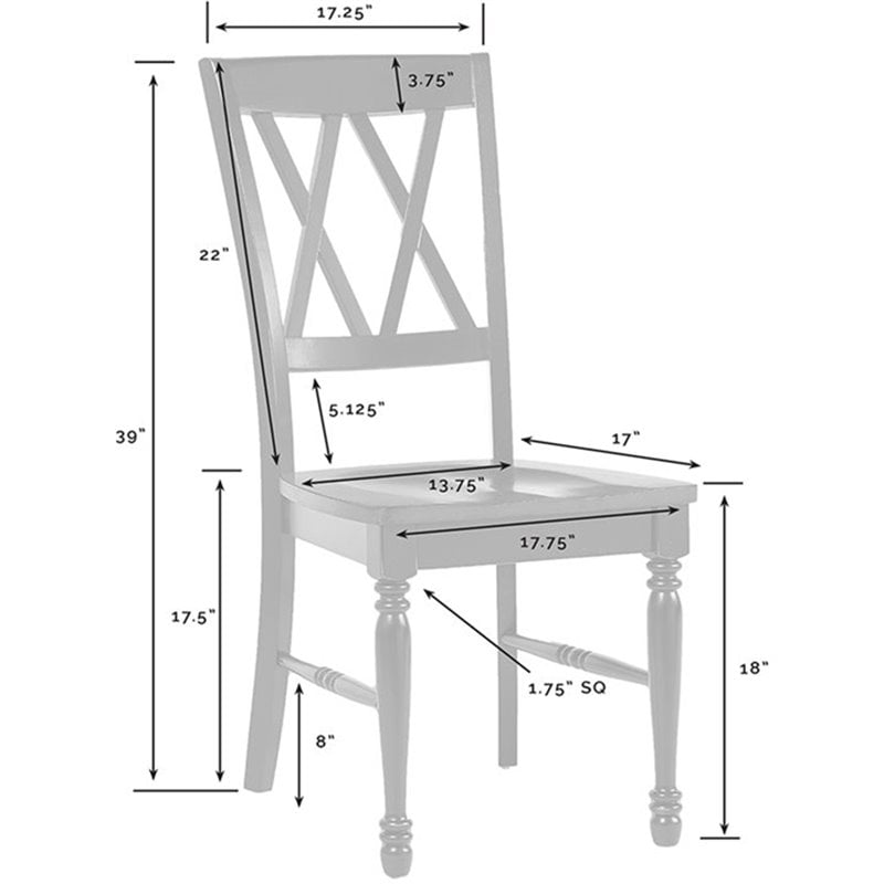 Crosley Furniture Shelby 4Pc Wood Butterfly Leaf Dining Set in Distressed White
