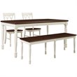 Crosley Furniture Shelby 4Pc Wood Butterfly Leaf Dining Set in Distressed White