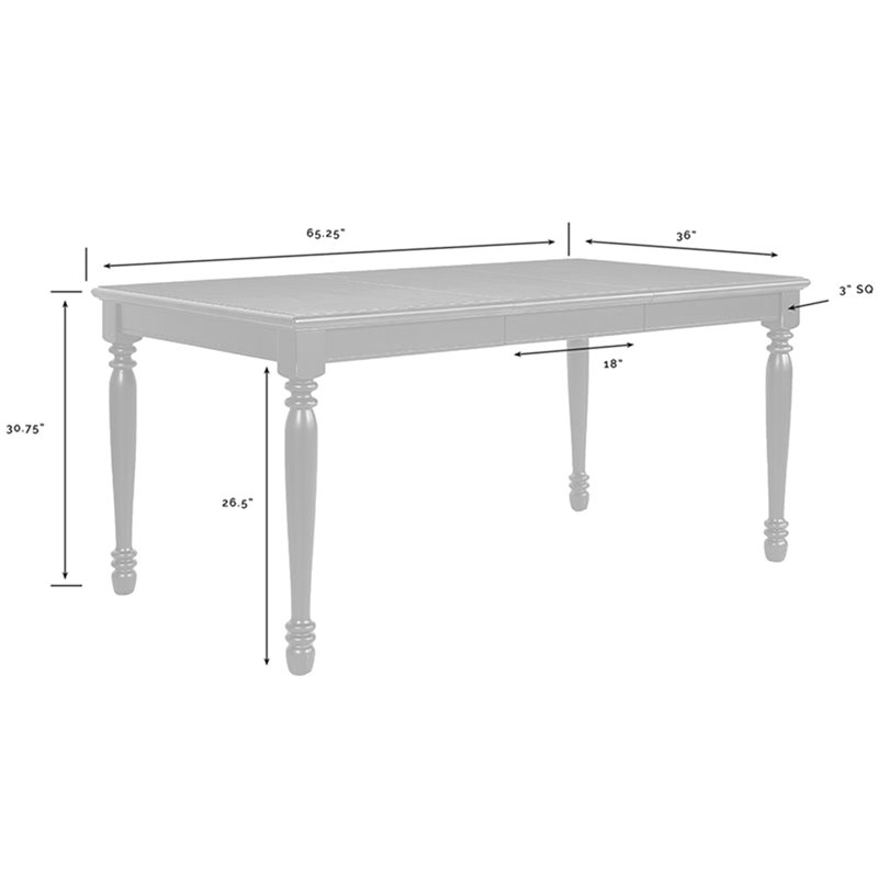 Crosley Furniture Shelby 3Pc Wood Butterfly Leaf Dining Set in Distressed White