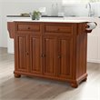 Crosley Furniture Alexandria Wood Granite Top Kitchen Island in Cherry