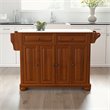 Crosley Furniture Alexandria Wood Granite Top Kitchen Island in Cherry