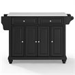 Crosley Furniture Cambridge Wood Granite Top Kitchen Island in Black