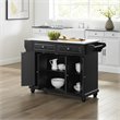 Crosley Furniture Cambridge Wood Granite Top Kitchen Island in Black