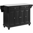 Crosley Furniture Cambridge Wood Granite Top Kitchen Island in Black