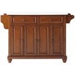 Crosley Furniture Cambridge Wood Granite Top Kitchen Island in Cherry
